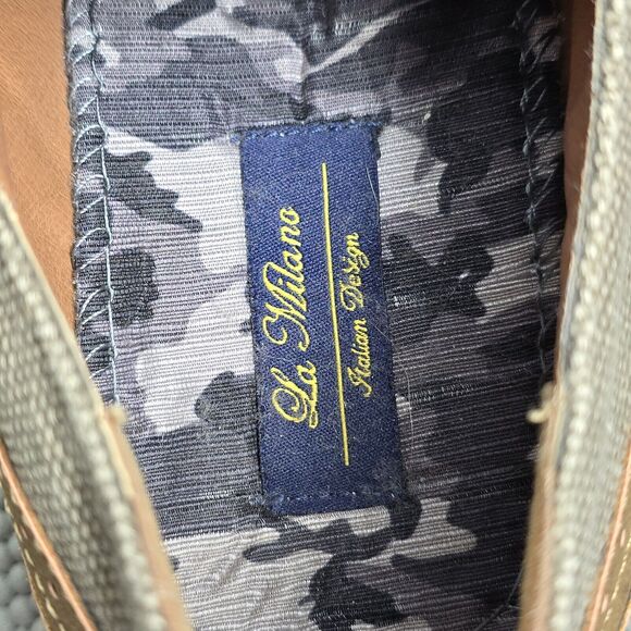 La‎ Milano Mens 10M Italian Design A11902 Scott Brown Dress Shoes - Picture 11 of 12